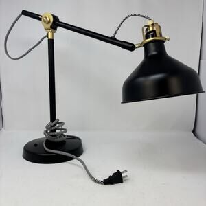 Ikea Desk Table Ranarp B1225 Black Adjustable Work Lamp Reading Light Tested